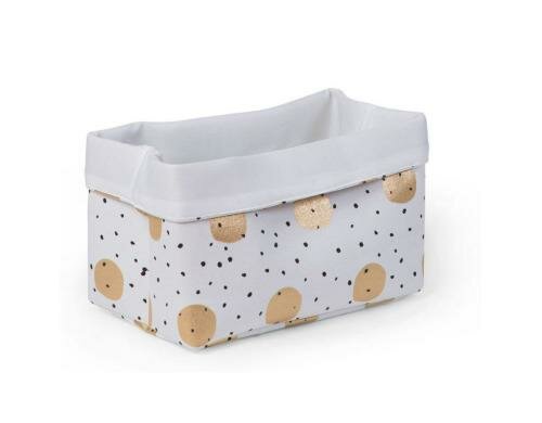 Childhome Canvas Box Gold dots 32x20x20cm