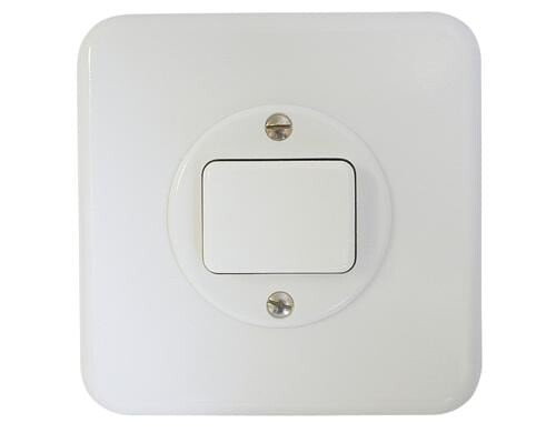 Mica Schalter S3, UP, weiss Komplettset mit Rahmen