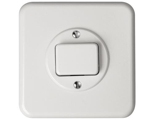 Mica Schalter S6, UP, weiss Komplettset mit Rahmen