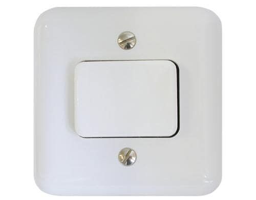 Mica Schalter S3, AP, weiss Komplettset mit Rahmen