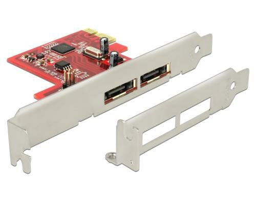 2x eSATA, PCI-Ex1, RAID-Controller inkl.Low Profile Slotblech, Port Multiplier