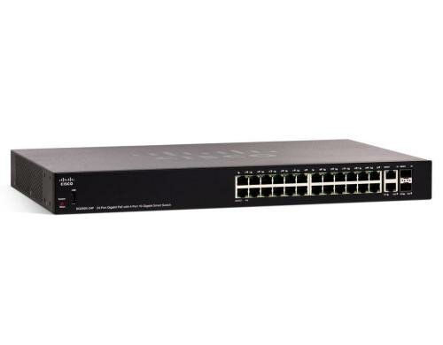 Cisco SG250X-24: 24 Port Smart Switch 24xGE, 2xSFP+, 2xRJ45 10G