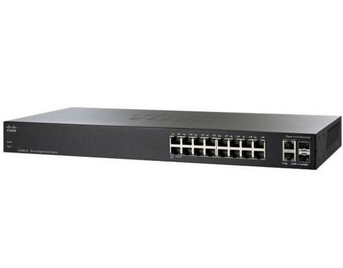 Cisco SG250-18: 18 Port Smart Switch 16xGE, 2xSFP/RJ45 shared