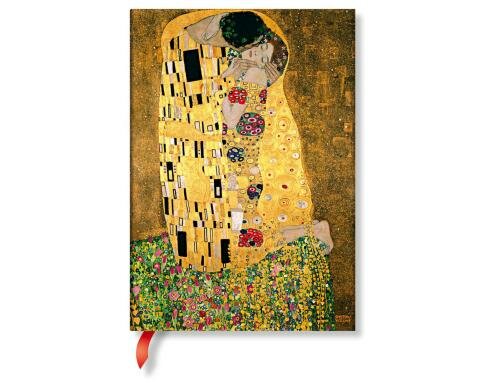 Paperblanks Notizbuch Klimts Midi 100. Todestag - Der Kuss, liniert