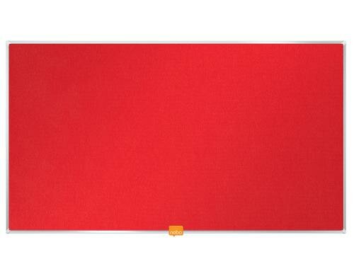 Nobo Pintafel 32 Widescreen rot Filz, mit Aluminiumrahmen