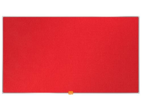 Nobo Pintafel 40 Widescreen rot Filz, mit Aluminiumrahmen
