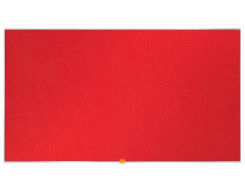 Nobo Pintafel 55 Widescreen rot Filz, mit Aluminiumrahmen
