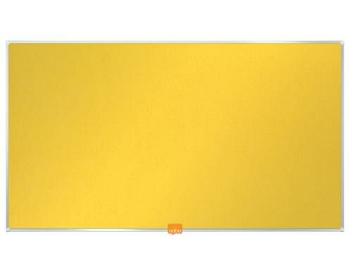 Nobo Pintafel 32 Widescreen gelb Filz, mit Aluminiumrahmen