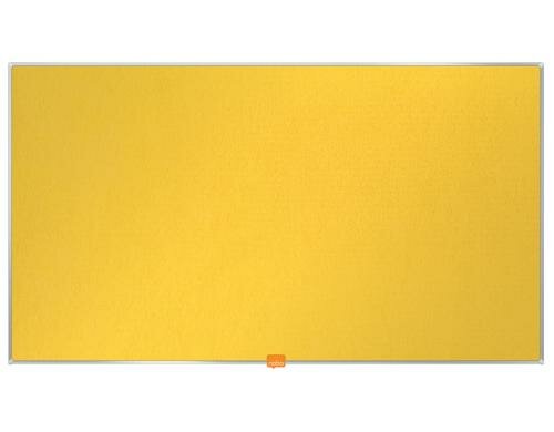 Nobo Pintafel 40 Widescreen gelb Filz, mit Aluminiumrahmen