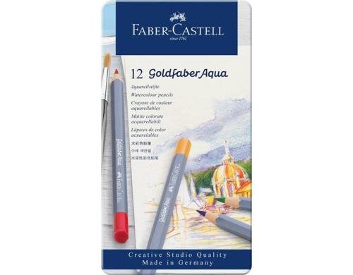 FABER-CASTELL Goldfaber Aquarellstift 12er Metalletui