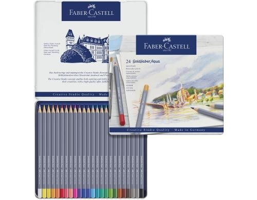 FABER-CASTELL Goldfaber Aquarellstift 24er Metalletui
