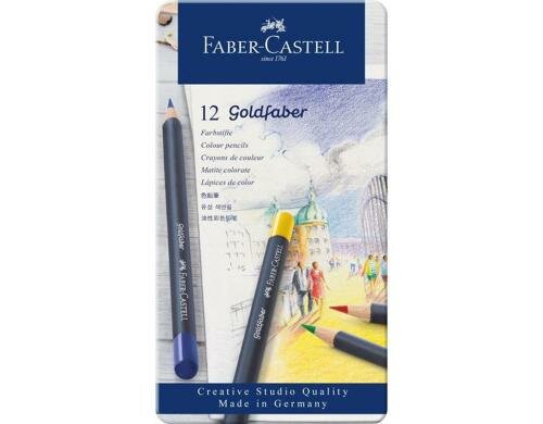 FABER-CASTELL Goldfaber Farbstift 12er Metalletui