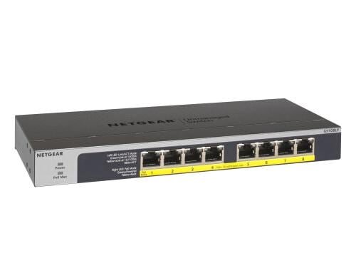 Netgear GS108LP:  8 Port Switch 8-Port Gigabit Switch mit 8 PoE Ports