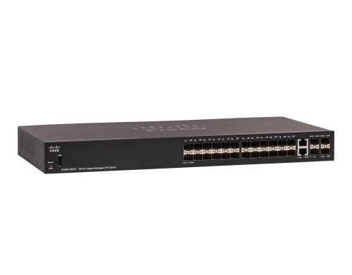 Cisco SG350-28SFP: 28 Port Managed Switch 24xSFP 1G, 2xSFP/RJ45 1G