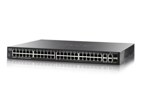 Cisco SG350-52P: 52 Port Managed Switch 48xGE, 48xPoE+ (375W), 2xSFP/RJ45 1G