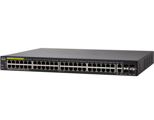 Cisco SG350-52MP: 52 Port Managed Switch 48xGE, 48xPoE+ (740W), 2xSFP/RJ45 1G