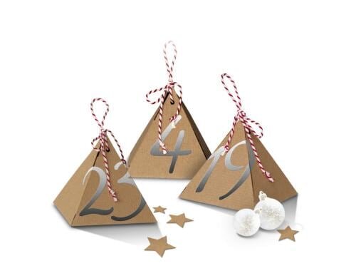 URSUS Adventskalender-Set Natura Materialien für 24 Geschenkboxen