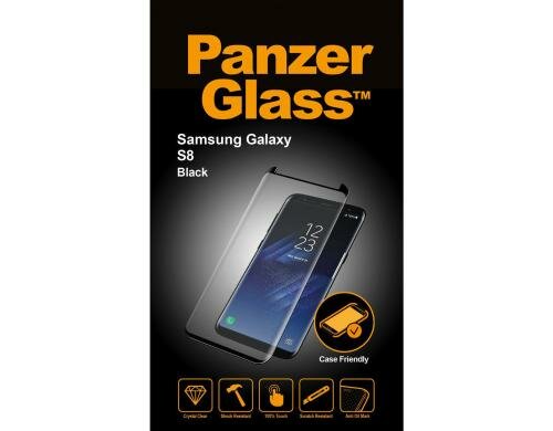 Panzerglass Displayschutz Case Friendly für Samsung Galaxy S8, black