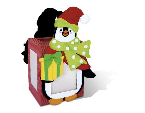 URSUS Bastelset Windlicht Pinguin inklusive Bastelanleitung