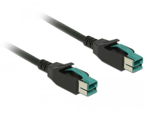 Delock 85493  PoweredUSB Kabel Stecker 12 V 2 V 2 m für POS Drucker und Terminals