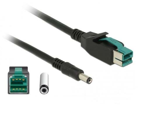 Delock 85500 PoweredUSB Kabel Stecker 12 V DC 5,5 x 2,1 mm Stecker 4 m