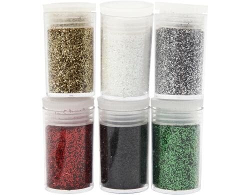 Creativ Company Glitter sortiert 6 Döschen zu je 5g