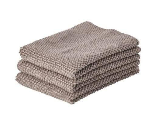 Zone Geschirrtuch 3er Set Taupe Brown 100% Baumwolle, 27x27cm