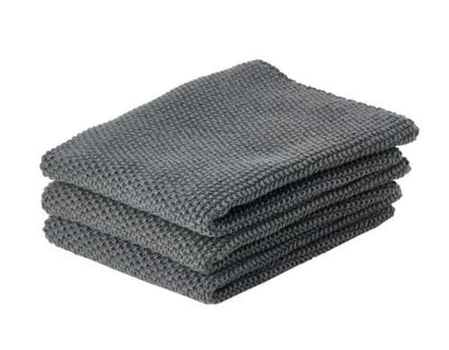 Zone Geschirrtuch 3er Set Anthracite 100% Baumwolle, 27x27cm