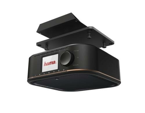 Hama DAB+/FM Küchenradio schwarz 2,4 Farb-Display, inkl. 2 Montagehalter