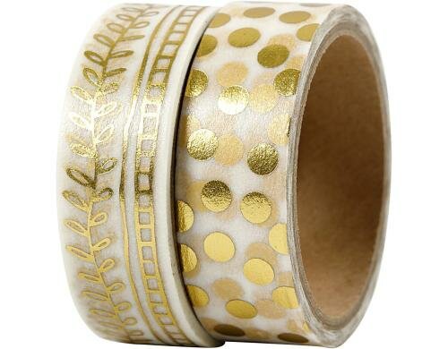 Creativ Company Washi-Tape Weihnachten 15 mm x 4 m, 2 Rollen