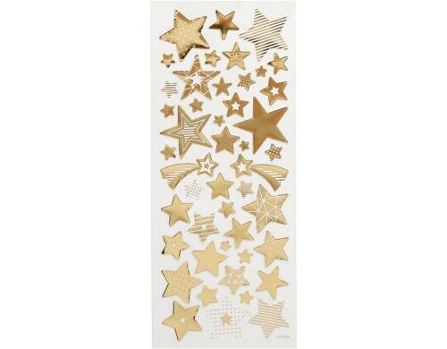 Creativ Company Weihnachtssticker gold 45 x 40 mm, 5 Stück