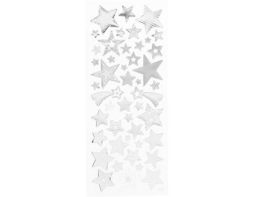 Creativ Company Weihnachtssticker silber 45 x 40 mm, 5 Stück