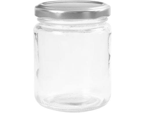 Creativ Company Klarglas mit Schraubdeckel 240 ml, 9.1 x 6.8 cm, 12 Stück
