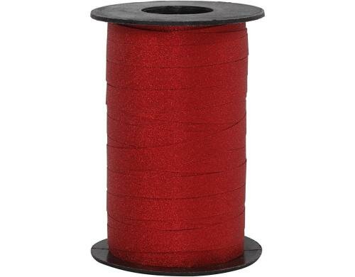 Creativ Company Geschenkband rot Glitzer Kräuselband, B 10 mm, L 100 m