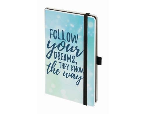 Biella Notizbuch Kompagnon White Trend 12.5x19.5cm, liniert, Dream