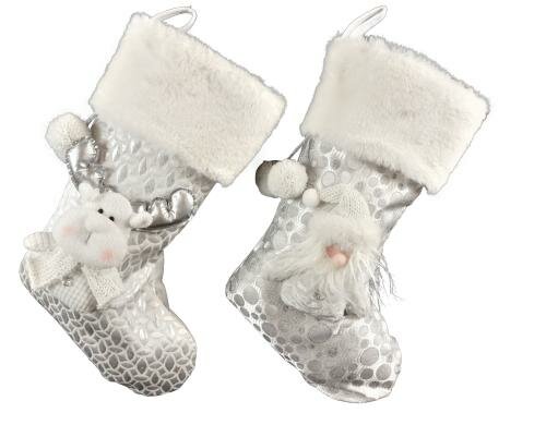 Hoff Interieur Stiefel Santa&Elch 2er Set 2 Stück, 29x45cm;27x45cm