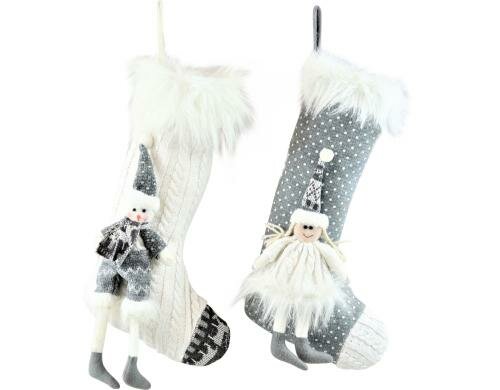 Hoff Interieur Stiefel White Christmas Set 2 Stück, 29x3x57cm