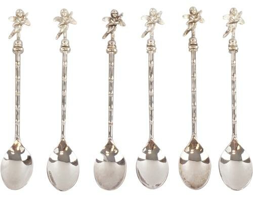 Hoff Interieur Löffel Engel 6er Set 12x2cm, versilbert
