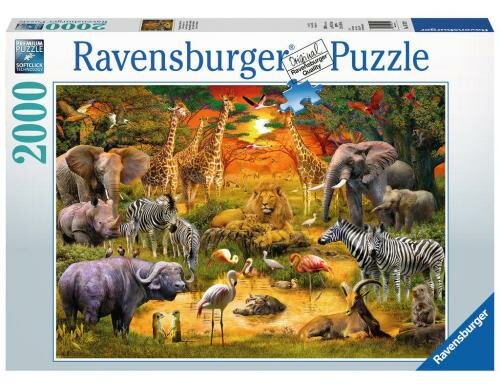 Puzzle Versammlung am Wasserloch Alter: 14+ Sprache