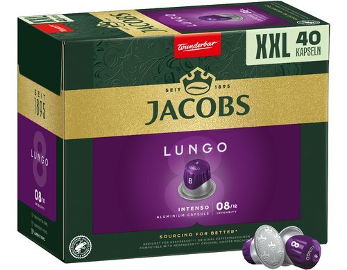 Jacobs Kaffeekapseln Lungo 8 Intenso 1 Packung à 40 Portionen