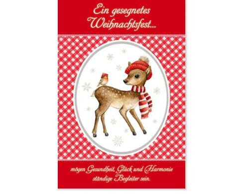Weihnachtskarte Reh 11.5 x 17 cm