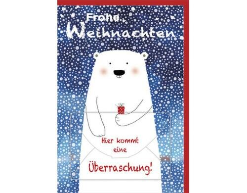Weihnachtskarte mit Couvert 11.5 x 17 cm