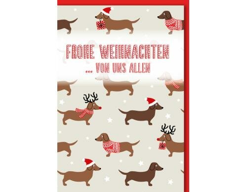 Weihnachtskarte mit Couvert 11.5 x 17 cm