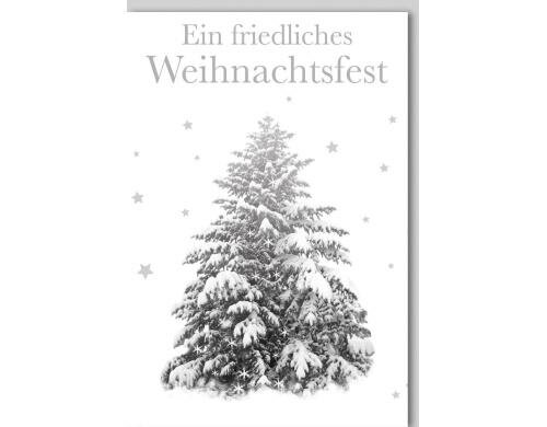 Weihnachtskarte mit Couvert 11.5 x 17 cm