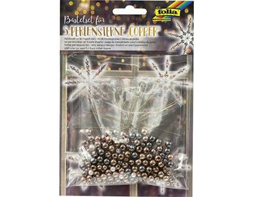 Folia Perlensterne Copper, 5 Stück Packung à 340 Stück