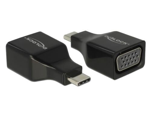 Monitoradapter USB Typ-C zu VGA, kompakt 1920x1080, 60Hz, schwarz, DP Alternate Mode