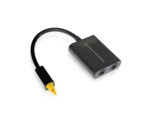 HDanywhere Optical Splitter Digital Audio Splitter, 1 In / 2 Out