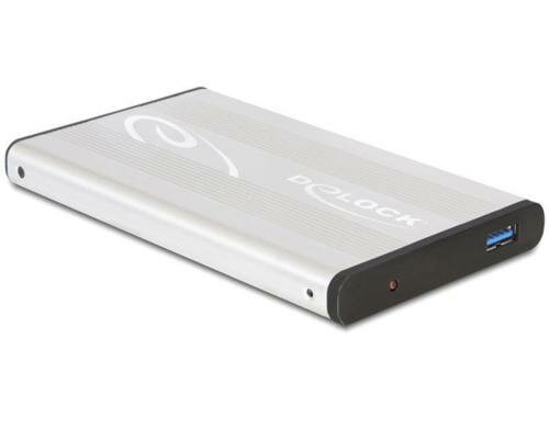 Delock 42486 2.5 Externes Gehäuse SATA HDD für Sata HDDs/SSDs, Typ-A USB 3.0