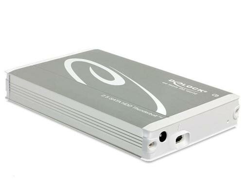 Delock 42510 2.5 Externes Gehäuse SATA HDD für Sata HDD/SSD, Thunderbolt Buchse