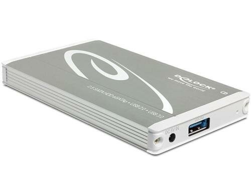 Delock 42514 2.5 Externes Gehäuse SATA HDD für Sata HDD/SSD, Multiport USB 3.0&eSatap